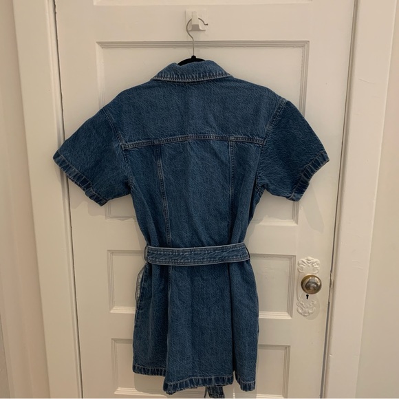 Abercrombie Denim Short Sleeve Shirt Dress, Size L - Picture 6 of 10